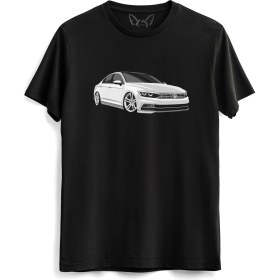 Resim Alfa Tshirt Ww Passat Tasarım Resimli Baskılı Çocuk Siyah Tshirt 