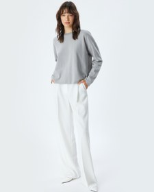 Resim Bisiklet Yaka Uzun Kollu Basic Sweatshirt 