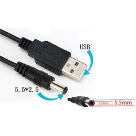 Resim Navidata 1,5m Usb 5.5x2.5 Güç Kablosu 5,5 2,5 Power Usb Kablo 