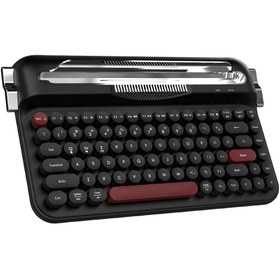 Resim Coverzone Retro Daktilo Klavye Bluetooth & 2.4G, Standlı, Yuvarlak Tuşlu, Ergonomik, Sessiz AJAZZ AF84 