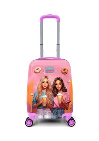Resim Coral High İki Kız Baskılı Kız Çocuk Pembe Çocuk Valizi - 16790 Çok Renkli 
