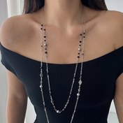 Resim 2 Adet Vintage Gotik Tarzı Uzun Katmanlı Taklit İnci Kolye, Parti ve Günlük Giyim İçin Uygun 