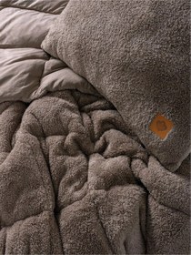 Resim Cotton Box Tek Kişilik Peluş Yorgan Seti Bej Bej 