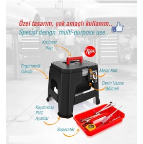 Resim Superbag Süper Bag Tabure Takım Çantası Metal Kilitli Balıkçı Çantası 