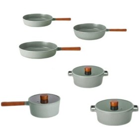 Resim Neoflam Fika Gri 9 Parça Tencere Seti A 