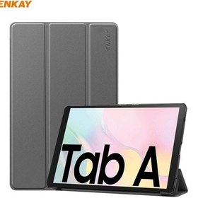 Resim Samsung Galaxy Uyumlu Tab A7 10.4 T500 / T505 2020/2022 Pu Deri + Üç Katlı Tutucuyla Plastik Akıllı Kasa 