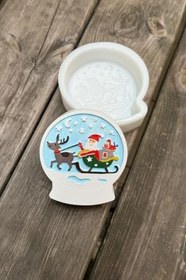 Resim Rufus Concept 2D Kar Küresi Noel Baba Desenli Silikon Mum Kalıbı 