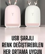 Resim HEPSİCEPTE Tavşan Tasarımlı Hava Nemlendirici – Ferahlatıcı Buhar 