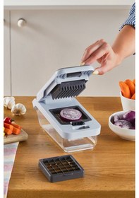 Resim Karaca Easy Cut Çok Fonksiyonlu Sebze Meyve Doğrayıcı Dilimleyici Antrasit 