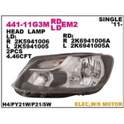 Resim AYFAR ON FAR SAG SIYAH MOTORLU VOLKSWAGEN CADDY 9 2K5941006 2K5941006A 2K5941006A 