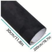 Resim Topnotch Kendinden Yapışkanlı Siyah Kadife Çıkartma 11.8x78.7in, Araç İçi Dekorasyon Ve Dıy Mobilya Kaplama, Kolay Kurulum. 