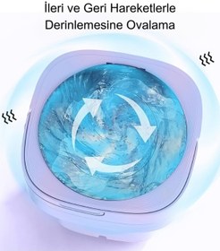 Resim ALFAGİFT 11 Litre Katlanır Mini Çamaşır Makinesi– Taşınabilir Sessiz Bebek Çamaşırı Kamp Seyahat 