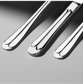 Resim Nehir Saray Sade 12 Kişilik 89 Parça Deri Kutulu Çatal Kaşık Bıçak Takımı gümüş 