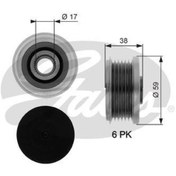 Resim Gates Oap7077 - Alternatör Kasnağı Rulmanlı P206-207-307-308-406 