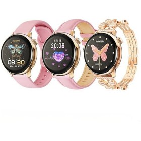 Resim Haino Teko G12 Şık Metal Kordonlu Amoled Ekran Bluetooth Görüşme 3 Kordon Setli Akıllı Saat (İthalatçı Garantili) 