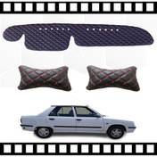 Resim Renault 9 Broadway Boyunluk Göğüs Halısı Siyah Kırmızı Uyumlu 