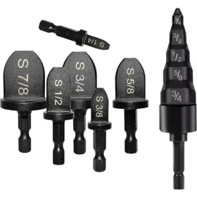 Resim VintageVo 7pcs Manuel Bakır Boru Kazanma Alet Matkap Bit, 6 Pcs Boru Genişletici Matkap Bit 5 1 Air Sergi Bakır Boru Genişletici (Yurt Dışından) 