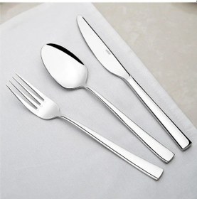 Resim Nehir Deniz Sade 12 Kişilik 84 Parça Kutulu Çatal Kaşık Bıçak Takımı 