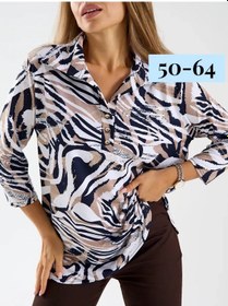 Resim Peri Stils Şık Büyük Beden Bluz 318530924 Siyah 