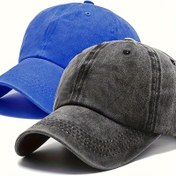 Resim İki Parçalı Kaplamalı Yıkanmış Ördek Gagası Kepi Denim Beyzbol Şapka İlkbahar/Yaz Çok Yönlü Vintage Yumuşak Üst Soluklaştırılmış Kep 