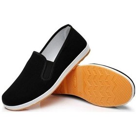 Resim Tysm Erkek Geleneksel Çin Pamuklu Kumaş Kung Fu Ayakkabı - Sarı, Rahat Ve Dayanıklı, Tai Chi Ve Dövüş Sanatları İçin Uygun Sarı 
