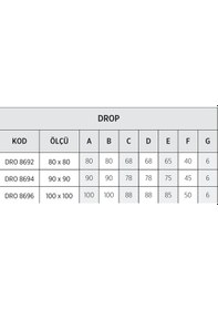 Resim Shower 100x100 Drop Kare Panelli Duş Teknesi 