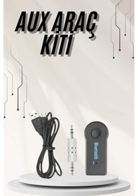 Resim Tek Yeni Nesil Bluetooth Aux Araç Kiti Siyah Tv Tablet Telefon Araç Araba Najmaddin 