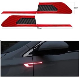 Resim Beyaz Araba Uyarı Çıkartmaları Araba Yansıtıcı Güvenlik Uyarı Şerit Bant Araba Tampon Yansıtıcı Şeritler Güvenli Reflektör Çıkartmalar Çıkartmaları 