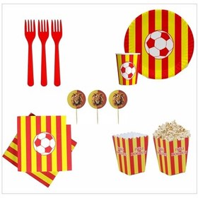 Resim Taraftar Galatasaray 8 Tabak, 8 Bardak, 8 Mısır Kutusu, 10 Peçete, 10 Çatal, 10 Kürdan 