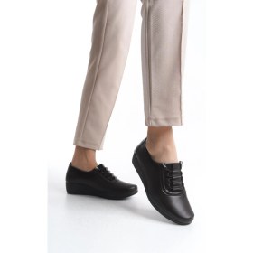 Resim Kadın Dolgu Topuk Ayakkabı Comfort Taban Ortopedik Tam Kalıp Günlük Ayakkabı 