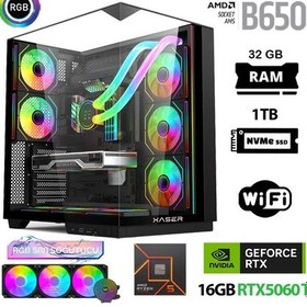 Resim Xaser Queen X4 R5-7500F 32 GB 1 TB M.2 NVMe SSD 16 GB RTX5060Ti Free Dos Masaüstü Oyuncu Bilgisayarı 