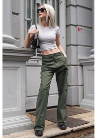 Resim Madmext Haki Straight Fit Kargo Pantolon Mg1601-haki Haki 