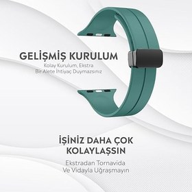 Resim Babilden Apple Watch Series SE/11/10/9/8/7/6/5/4/3 ile Uyumlu Silikon Kordon (BBL84) 