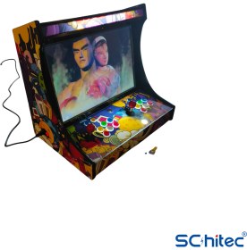 Resim Schitec 4khd 3D Pandora 9800 Arcade Oyunlu Taşınabilir Pandora Masaüstü Kabinli 22INÇ Atari Makinası 
