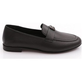 Resim Dgn 505 Kadin Loafer Ayakkabi Siyah Napa 