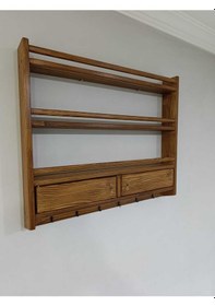 Resim Kardemir Mutfak Terek Rafı 60 70 Cm Ahşap 