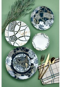 Resim Cooker Porselen Dijital Baskılı 24 Parça Yemek Takımı CKR4028 