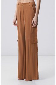 Resim Network N-Green Camel Kargo Cepli Cupro Pantolon 