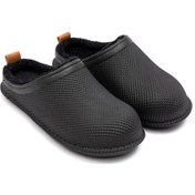 Resim Gezer 12464 Eva İçi Kürklü Islak Zemin Erkek Kışlık Ev Bahçe Sokak İş Terliği Siyah 