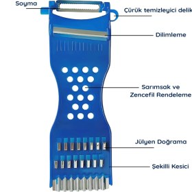 Resim Neler Geldi Neler 2 Adet 5 Fonksiyonlu Pratik Soyacak Mini Soyucu Dilimleyici Rende Sebze Doğrayıcı Çok Amaçlı Soyucu 