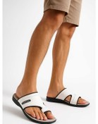 Resim Tomıross Garantili Erkek Beyaz Günlük Ortopedik Taban Parmak Arası Terlik Nıtmax-1019 Beyaz 