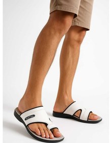 Resim Tomıross Garantili Erkek Beyaz Günlük Ortopedik Taban Parmak Arası Terlik Nıtmax-1019 Beyaz 