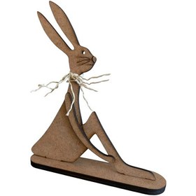 Resim Lazer Kesim Ahşap Boyama Tavşan 