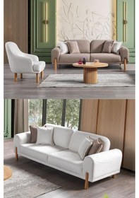 Resim Class Bohem Koltuk Takımı 3+3+1 Krem 