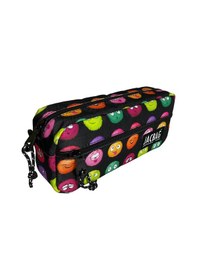 Resim Jacbag Çift Fermuarlı Emoji Kız Çocuk Kalem Kutusu Çok Renkli 