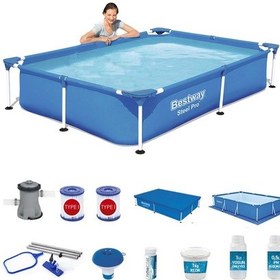 Resim Prefabrik Havuz Seti 221x150x43cm Bw407 