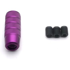 Resim carlone Mor Baklalı Vites Topuzu Metal-Spor Araçlar İçin 9.5cm Renkli Şık Tasarım 
