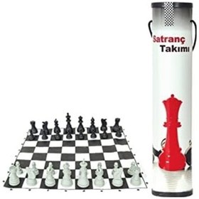 Resim Ucuz Karton Rulo Pratik Satranç Takımı 