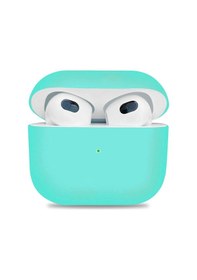 Resim Wozlo Apple Uyumlu AirPods 3 Koruyucu Kılıf - 3. Nesil Silikon Kulaklık Koruma Kılıfı - Mint 