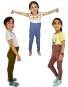 Resim ün-ko kids club Çocuk Yumuşacık Örme 3'lü Triko Içlik Unisex Tayt 